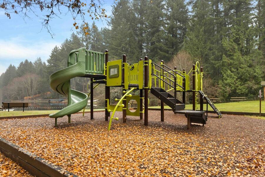 The playground at the community park near the cabin